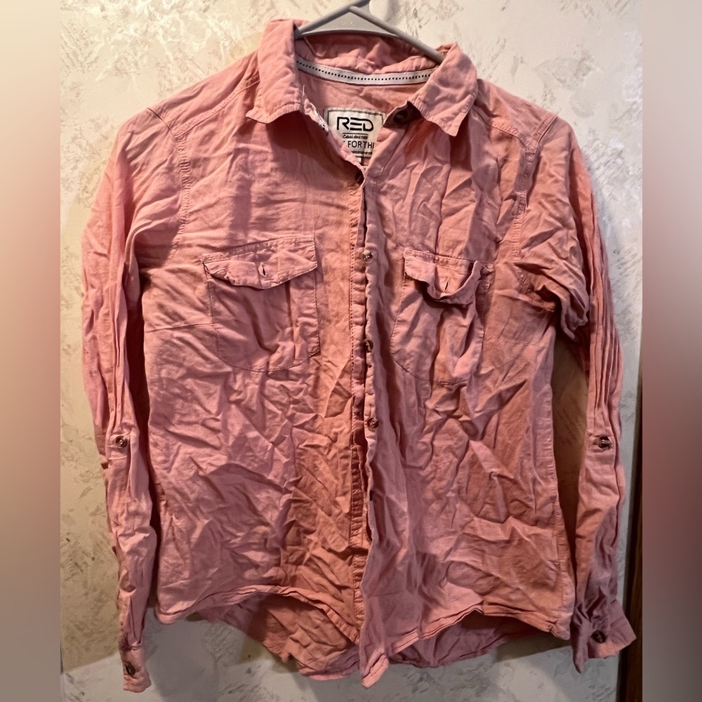 RED Button Up